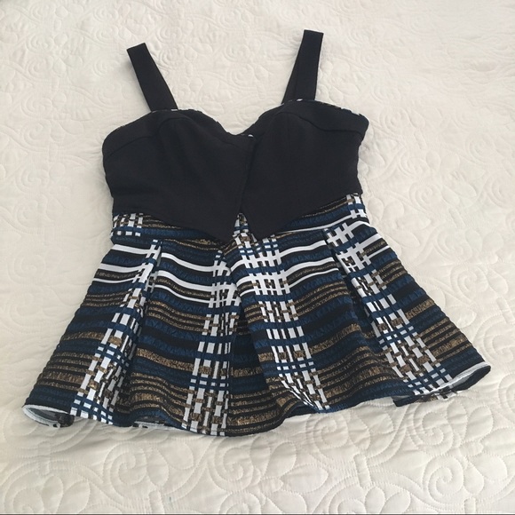 Anthropologie Deletta Peplum Top