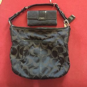 Coach purse and matching wallet