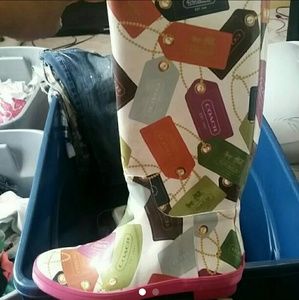 Authentic coach rain boots