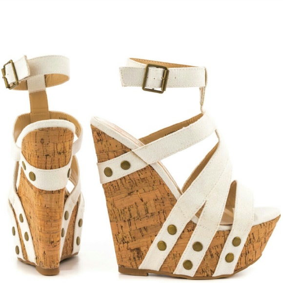 White size 9 wedges- jJstfab