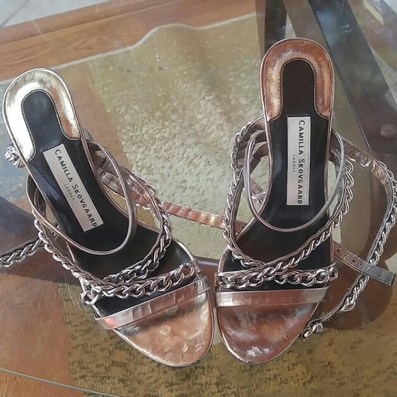 Camilla Skovgaard silver strappy heels - Picture 4 of 4