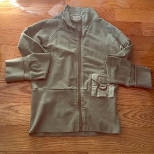Green army inspired sweat jacket