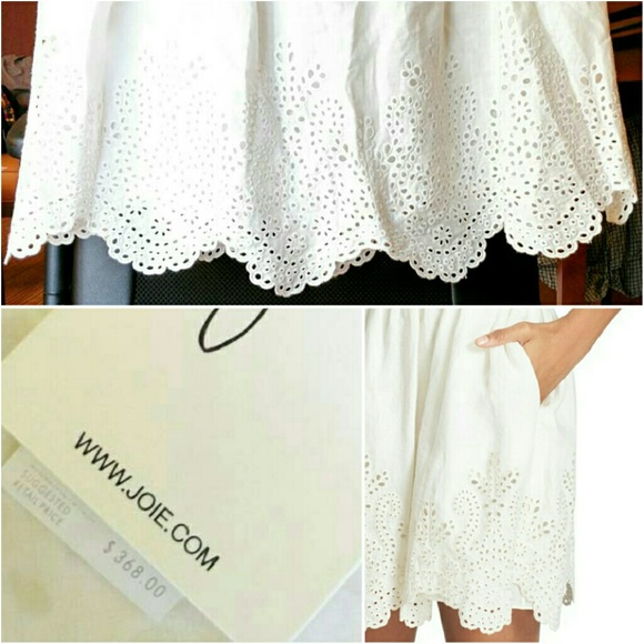 💲89✂NWT Joie White Dress Bridal Rehearsal Label 4 - Picture 3 of 5