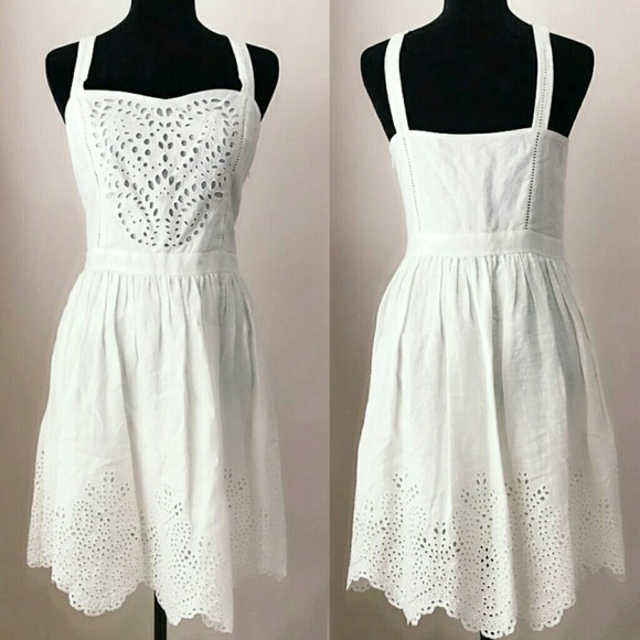 💲89✂NWT Joie White Dress Bridal Rehearsal Label 4 - Picture 2 of 5