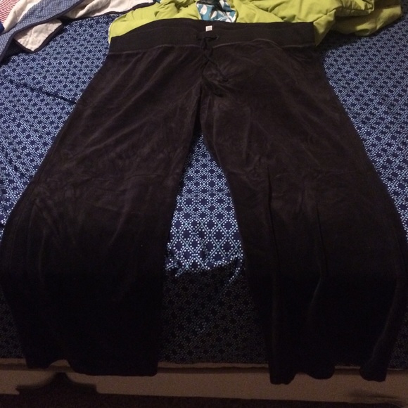 Black velour pants