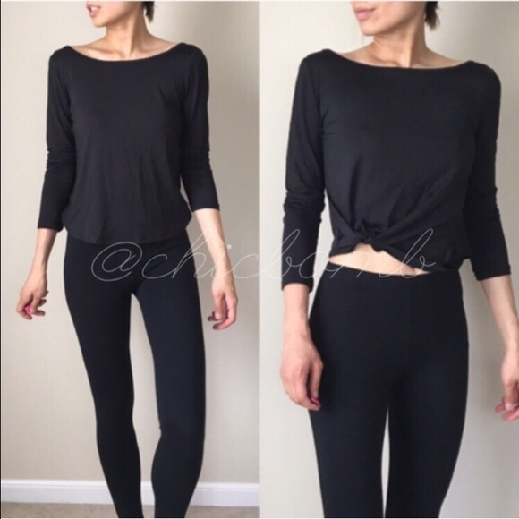 Open back basic top in Black - Picture 4 of 4