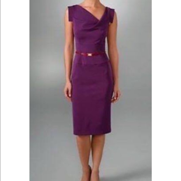 Black Halo classic Jackie O Dress plum size 2