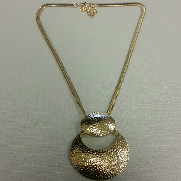 Flat Snake Chain Hammered Pendant Plates