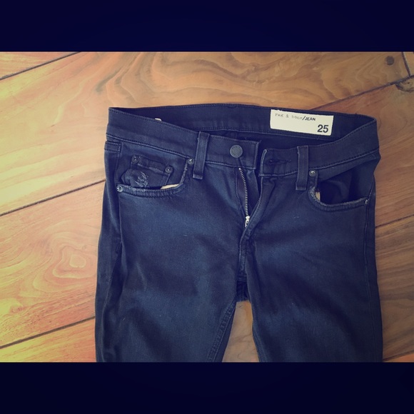 Rag & Bone black denim size 25
