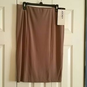NWT tan/taupe knee length skirt