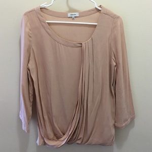 Aritzia Babaton dusty pink chiffon shirt
