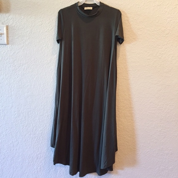 💥FLASH SALE💥 Olive/Army Green Fall Dress - Picture 2 of 3