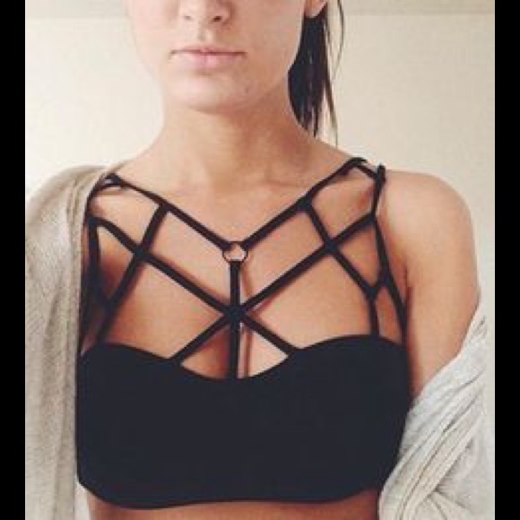 CAGED Black Cage Bralette - Picture 3 of 3