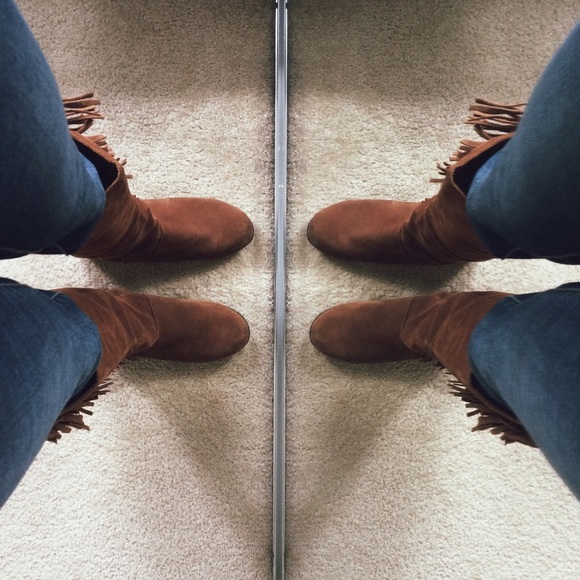 🆕🍂Brown fringed boots