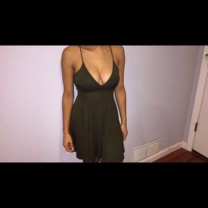 Forest Green Mini Dress