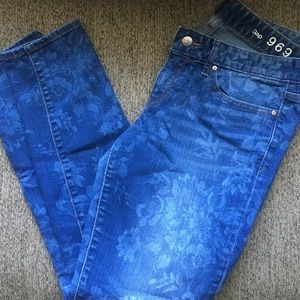 Gap floral jeans