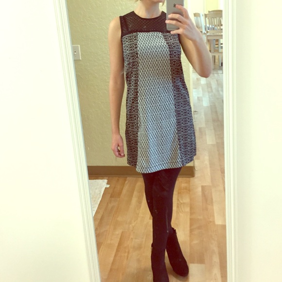 Xhilaration NWOT B&w Baby Doll Dress