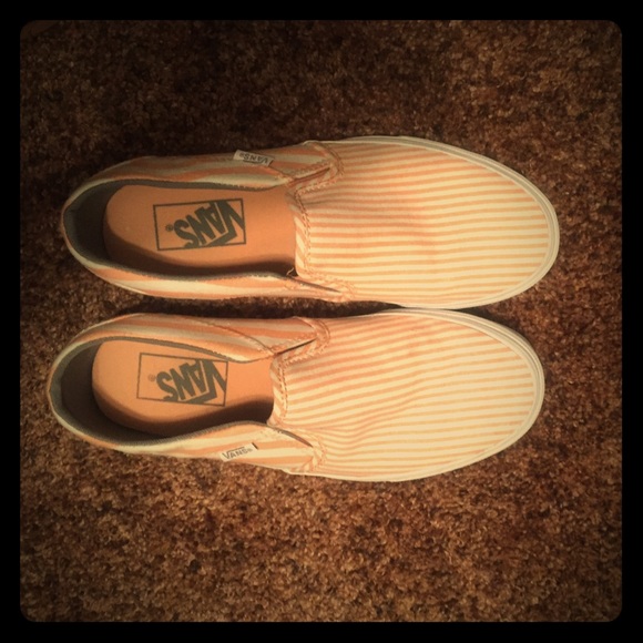 Orange and white vans
