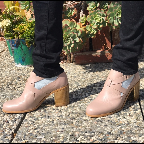 Blush cut out Topshop Heeled Boots