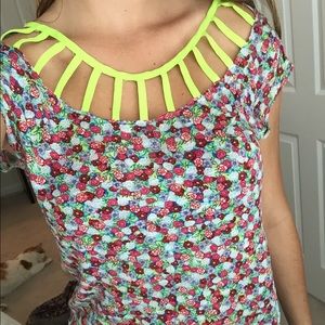 Neon/ multicolor t shirt
