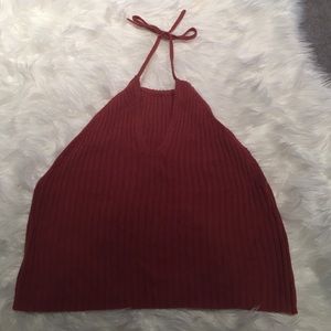 L.A. Hearts Orange Sweater Halter Top Fall Season