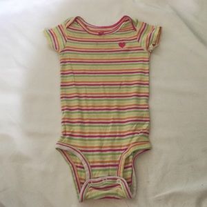 Bright striped onesie