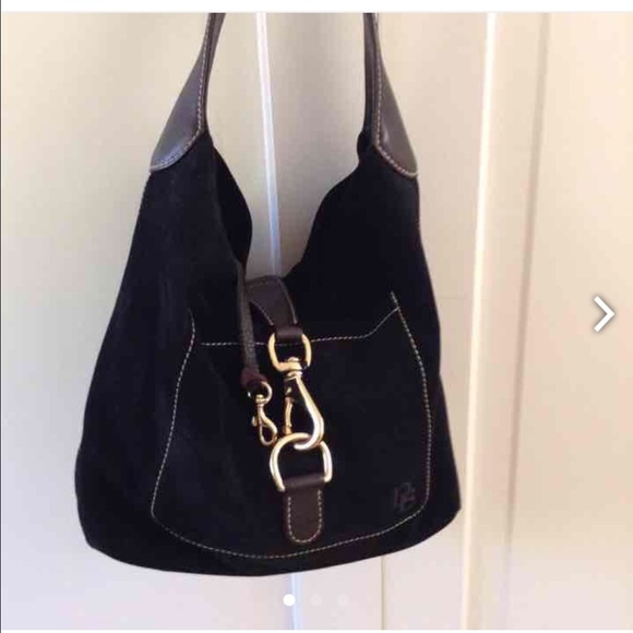 Dooney & Bourke Suede Black shoulder bag