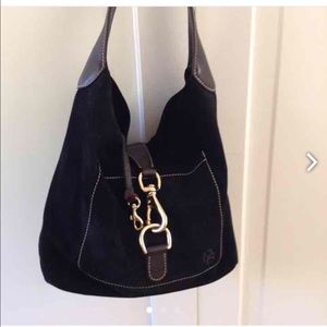 Dooney & Bourke Suede Black shoulder bag