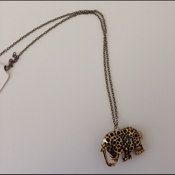 LAST ONE! Embellished Elephant Necklace! - Picture 3 of 3