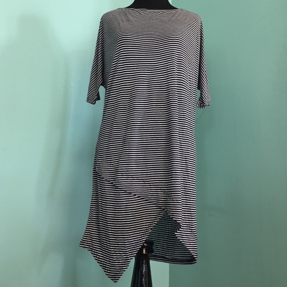 Black and white striped tunic