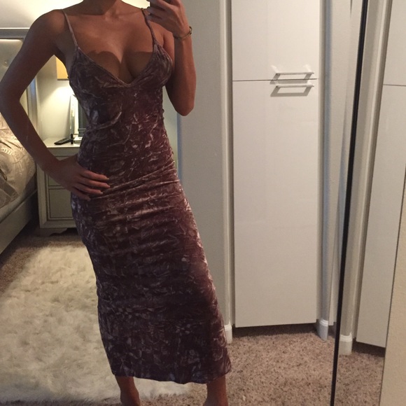 Violet velvet dress