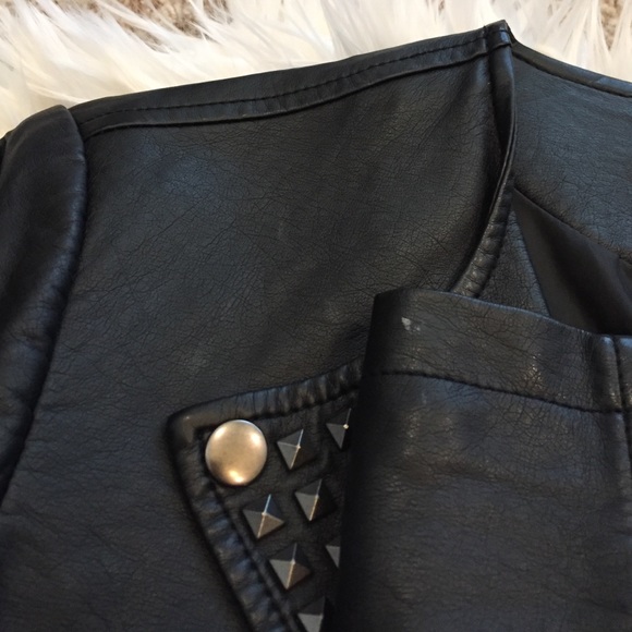 Black Studded Moto Jacket - Picture 3 of 4