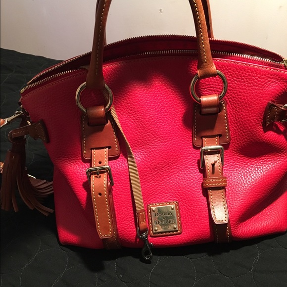 Cherry Red Dooney and Bourke satchel bag.