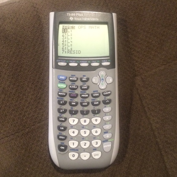 TI-84 plus silver edition graphing calculator