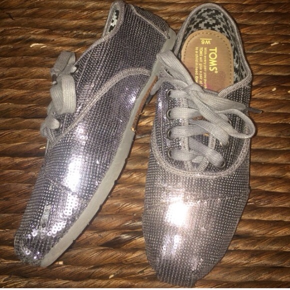 Silver sequin Tom's