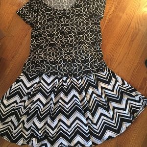 Lularoe black and white outfit