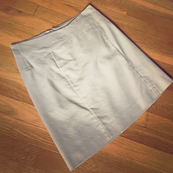 Cute tan skirt with diagonal waist detail - NWT