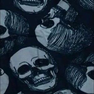 LuLaRoe OS halloween skull leggings (dark blue)