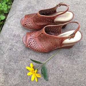 Strappy-heeled Wedges