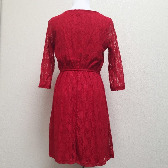 Red Lace Dress - Picture 4 of 5
