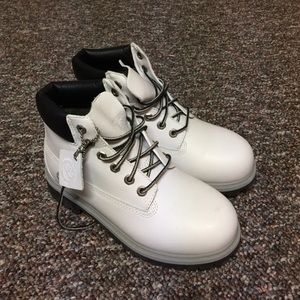 White Boys Youth Timberland Boots