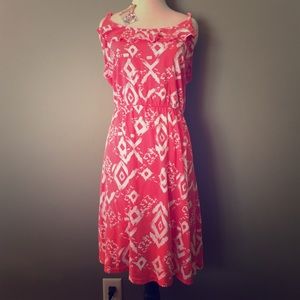Coral Printed Dress