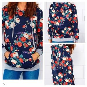 Cupshe Floral We Know Hooded Sweatshirt