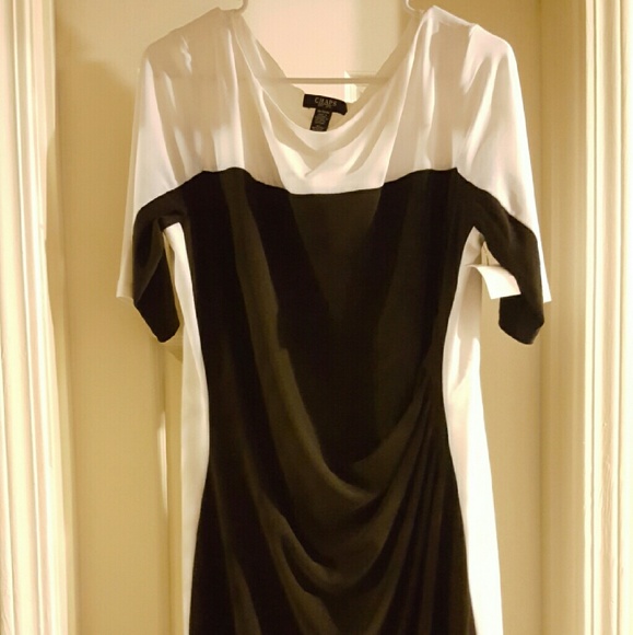 NWT Chaps Blk/WHT dress