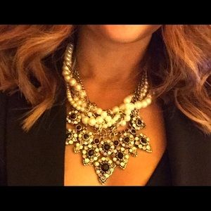 Pearls and chain necklace