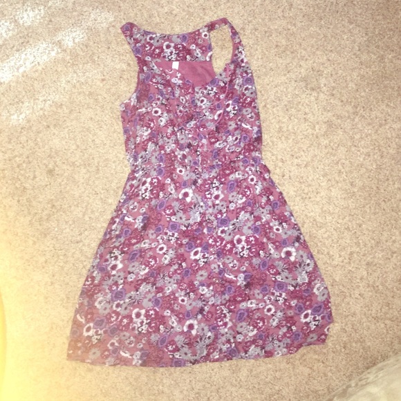 Purple floral dress