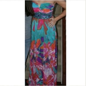 Deb Floral Homecoming/Prom Dress