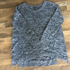 EXPRESS black/grey marled sweater SZ L