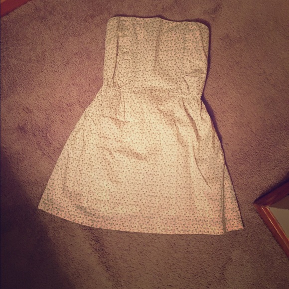 Strapless floral dress