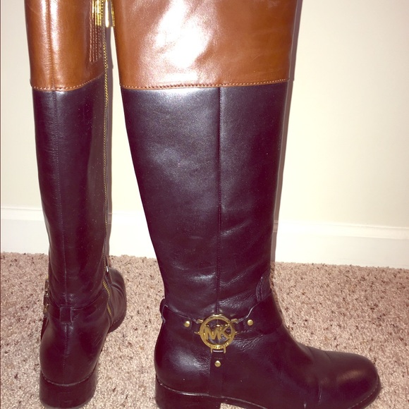 Michael Kors Fulton Harness Leather Boots
